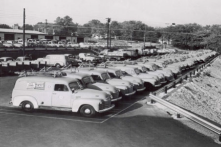 Image of service vehicles